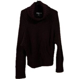 Olivia Sky Burgundy Sweater with Cowl Neck
